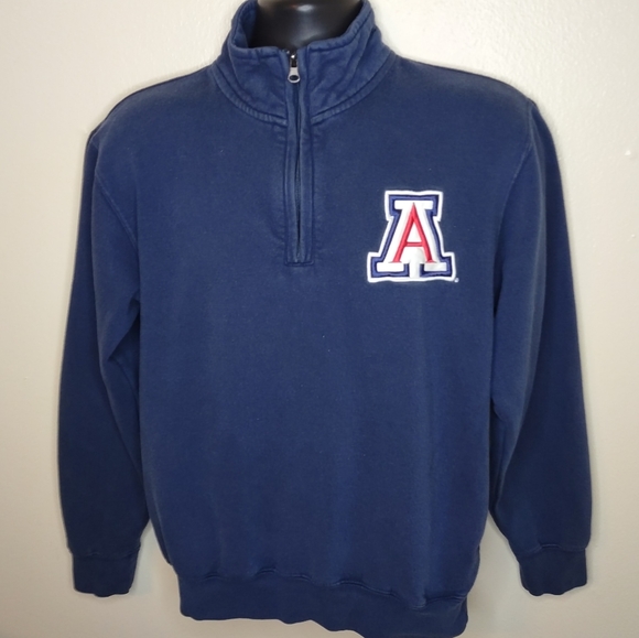 Gear For Sports Other - Vintage Arizona Wildcats Mens Small 1/4 Zip Pullover Big Cotton Sweatshirt Gear